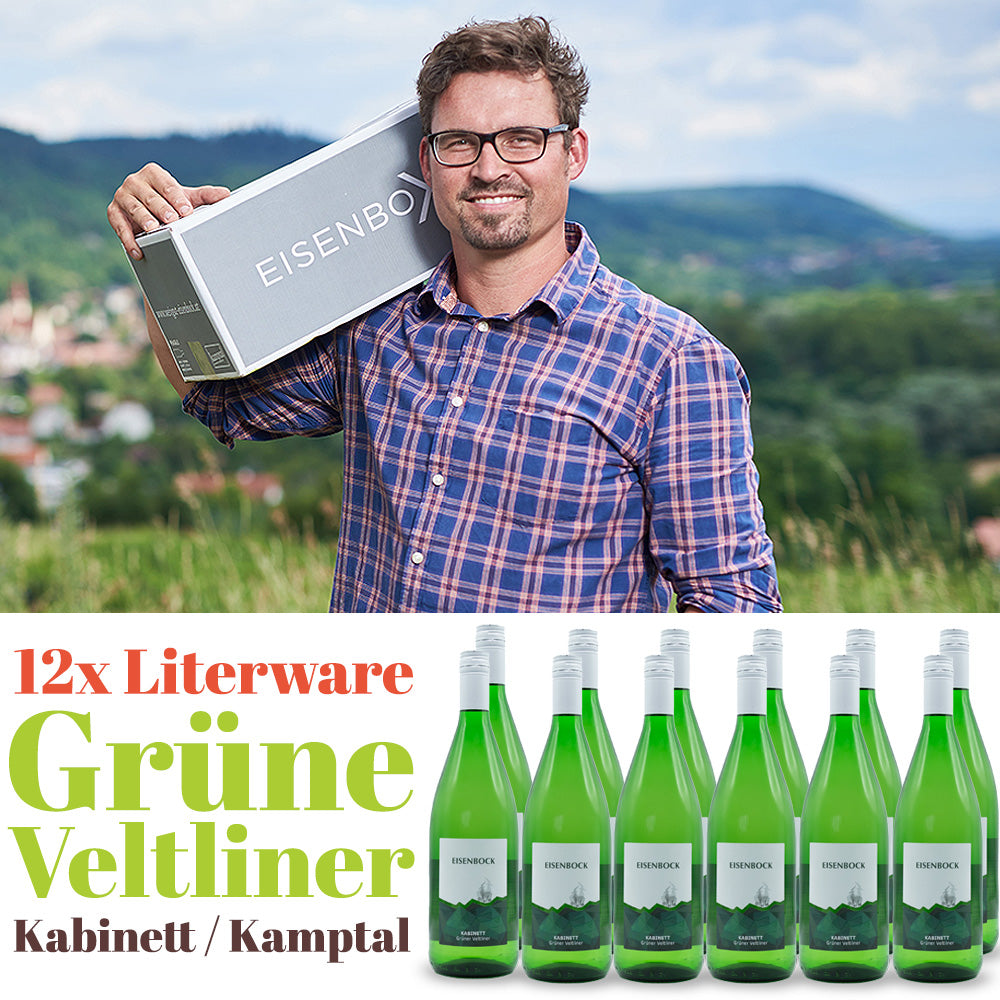 12x Literware Grüner Veltliner Kabinett - Weingut Eisenbock