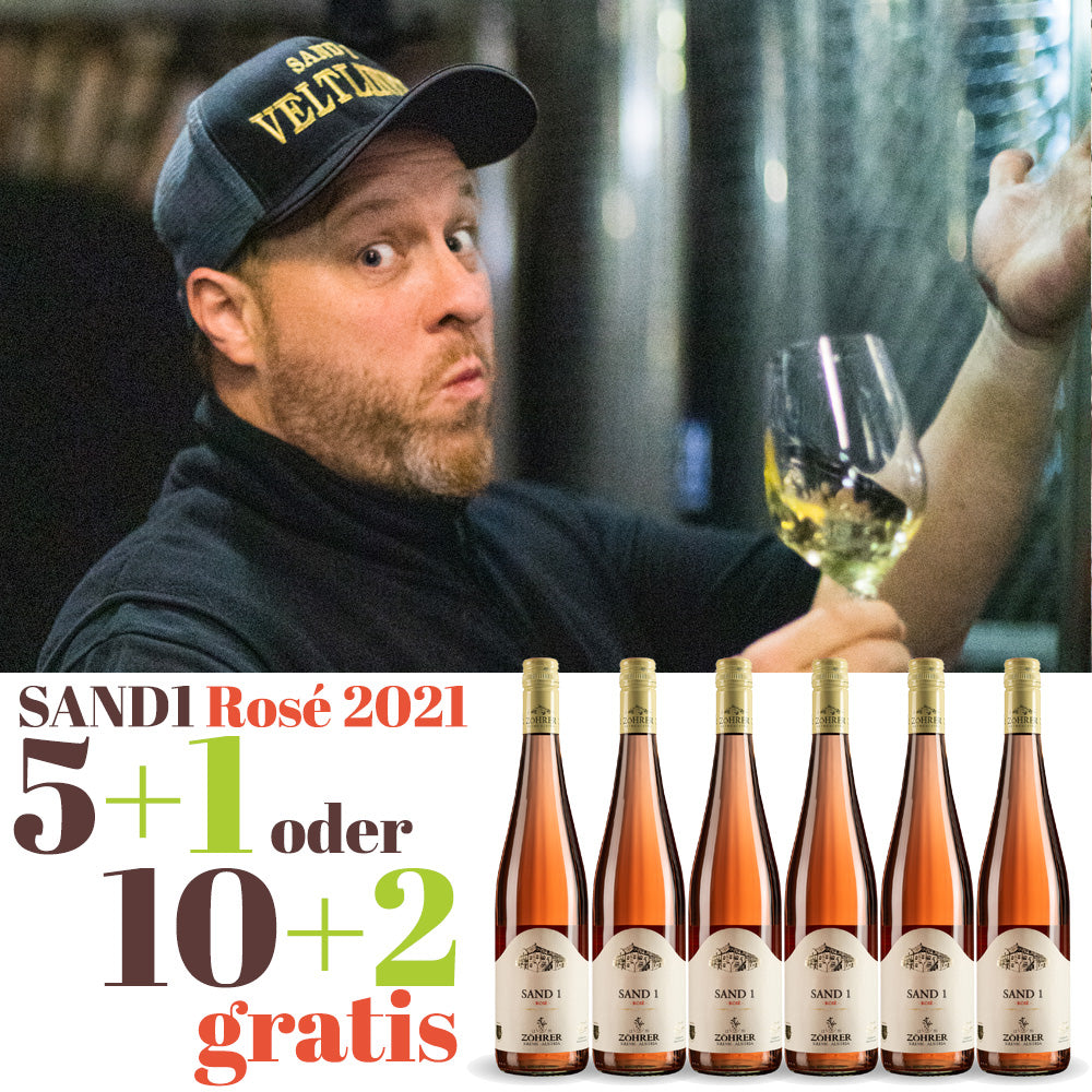 5+1 / 10+2 gratis: SAND1 Rosé 2021 - Weingut Zöhrer / Krems
